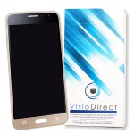 Visiodirect� ecran complet pour samsung galaxy j3 2016 sm - j320f noir vitre tactile + ecran lcd