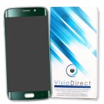 Visiodirect� ecran complet pour samsung galaxy s6 edge sm - g925f t�l�phone portable vert vitre tactile ...