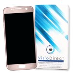 Visiodirect� ecran complet pour samsung galaxy s7 sm - g930 t�l�phone portable rose vitre tactile + ...