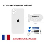 Vitre arrire compatible iphone 11 blanc 6. 1 qualit origine en verre, coque cache batterie double face ...