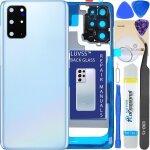 Vitre arrire pour samsung galaxy s20 + plus bleu coque cache batterie avec lentille de camra, adhsifs, ...