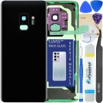 Vitre arrire pour samsung galaxy s9 sm - g960f / ds noir coque cache batterie avec lentille de camra, ...