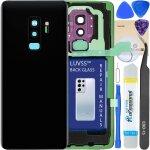 Vitre arrire pour samsung galaxy s9 + plus sm - g965f / ds noir coque cache batterie avec lentille de ...