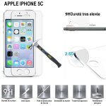 Vitre protection d'ecran en verre tremp� incassable tempered glass - apple iphone 5c
