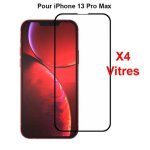 Vitre de protection int�grale en verre tremp� pour iphone 13 pro max - lot de 4