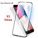 Vitre de protection intgrale en verre tremp pour iphone 6 / 6s - lot de 3