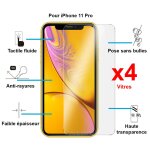 Vitre de protection en verre tremp� pour iphone 11 pro - lot de 4