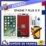 Vitre tactile + ecran lcd pour iphone 7 plus blanc + outils