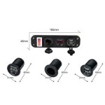 Voltm�tre chargeur de voiture, accessoires d'int�rieur auto allume - cigare double usb