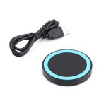 Wireless qi chargeur charging pad mat ou r�cepteur pour iphone ou samsung bleu