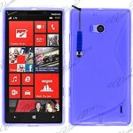 Wofalo housse etui pochette coque gel motif s vague bleu pour nokia lumia 930 + mini stylet + film