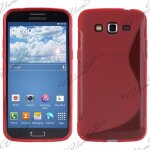 Wofalo housse etui pochette coque gel motif s vague rouge pour samsung galaxy core lte 4g sm - g386f ...