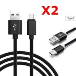 X2 câble metal nylon renforcé chargeur usb / type c longueur 2m couleur noir compatible samsung lg sony ... X2 câble metal nylon renforcé chargeur usb / type c longueur 2m couleur noir compatible samsung lg sony ...