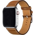 Xcool compatible avec bracelet apple watch 38mm 40mm 41mm, cuir jaune bande de remplacement pour iwatch ...