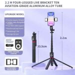 Xiaomi - perche a selfie en alliage avec camra de bureau, support quadrupode, charge usb, bluetooth, ...