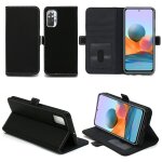 Xiaomi redmi note 10 pro 4g housse portefeuille noire protection a rabat avec porte cartes - etui xiaomi ...