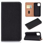 Xm pour housse iphone 11 pro coque t�l�phone protection pochette magn�tique pu cuir paillette - noir