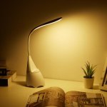Xm pliable 20 led tactile lampe de bureau rechargeable 3 modes dimmable bluetooth audio table de chevet ...
