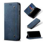 Xm pour pour xiaomi redmi note 8t housse de protection anti - glisse denim avec support & fentes cartes ...
