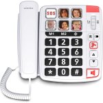 Xtra 1110 - tlphone filaire pour les sniors, 6 photos mmoires, 2 mmoires directes, amplification ...