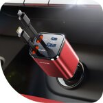Yemaesre - 4 - en - 1 2025 84w rtractable allume cigare usb c, ultra - compact pd 45w chargeur voiture ...