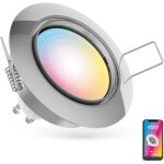 Yemaesre - ampoule led connecte gu10 spot encastrable 5w, aluminium bross, eclairage blancs + couleurs, ...