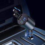 Yemaesre - chargeur voiture rétractables, 4 en 1 allume cigare usb c 60w avec câbles rétractables et ... Yemaesre - chargeur voiture rétractables, 4 en 1 allume cigare usb c 60w avec câbles rétractables et ...