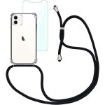 Yohii coque avec cordon pour iphone 11 et verre trempe transparent tpu coque collier reglable telephone ...