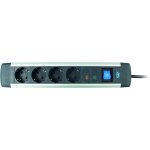 Ytfhg - bloc multiprise aluminium - 1, 5 m de cble avec 4 prises - rallonge avec parasurtenseur & protection ...
