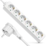 Ytfhg - multiprise a 6 compartiments avec fiche plate barrette d'alimentation pour usage intrieur cble ...