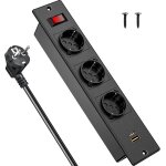 Ytfhg - prise encastrable avec 1 usb a und 1 type - c, multiprise encastrable 3 prises, prise de table ...