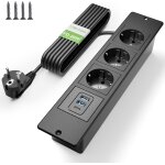 Ytfhg - prise encastrable de table usb c pd 20w, multiprise encastrable 3 prises, prise de table, multiprise ...