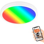 Ytseazn - plafonnier led smart, wifi, blanc froid, multicolore, 27x27x6cm, 16w, 2100 lumen, salle de ...