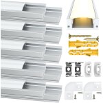 Ytseazn - profil aluminium led, aluminium profil led, 10 x 1m forme en u, profile alu pour ruban led, ...