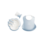 Coffret repas bb - bleu pastel
