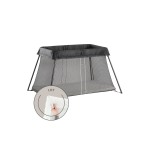 Lit parapluie light - noir / mesh avec drap - housse