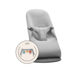 Transat avec arche de jeu - gris clair / jersey 3d / gris fonc� / amis doux