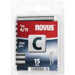 042 - 0390 blister de 1100 agrafes dos etroit 4 / 15 mm rouge