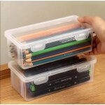 1 / 3 / 6 pièces boîte a crayons boîte a crayons en plastique transparent pour les etudiants sans etui ... 1 / 3 / 6 pièces boîte a crayons boîte a crayons en plastique transparent pour les etudiants sans etui ...