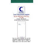 1 bloc matre d'htel elv 50 / 3 85 x 165 mm. papier autocopiant avec numrotage.