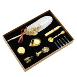 1 ensemble de stylos dcoratifs rtro en cuivre, ensemble de stylos a encre a poigne confortable pour ...