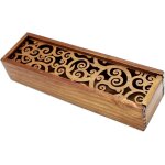 1 pice bote a stylos en bois, plumier, porte - stylo en bois, etui en bois, bote a crayon bois - rouler ...