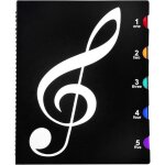 1 pi�ce, pochette etanche a4 cahier de musique a spirales trieur extensible de 20 feuilles (peut contenir ...
