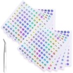 10 feuilles 1 a 500 etiquettes num�rot�es auto - adh�sives, chiffres autocollants r�fl�chissants, etiquettes ...