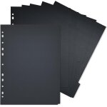 10 feuilles intercalaires a4 pour classeur 11 anneaux, sparateurs noirs planificateur, intercalaire ...
