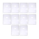 10 grands protège cahier - 24x32cm - transparent - avec porte etiquette 10 grands protège cahier - 24x32cm - transparent - avec porte etiquette