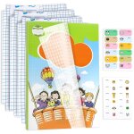 10 - pack protege livre transparent a4, film de livre autocollant avec 24 autocollants, film protection ...