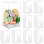 10 pcs bote - cadeau rectangulaire en plastique transparent 10x10x18 cm fournitures d'emballage cadeau ...