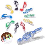 10 pcs music symbols binder clips, partitions pince papier, pour papiers feuilles, documents, notes photos ...