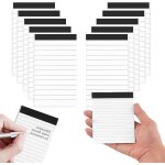 10 pi�ces petit bloc notes a7, mini carnet de notes de poche, bloc notes de poche, blanche et lign�, ...